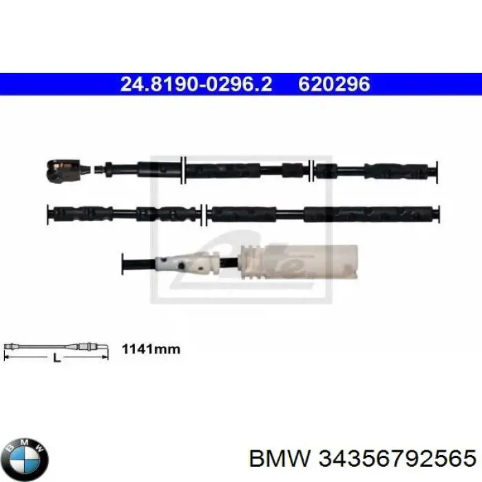 Sensor de desgaste de las pastillas de freno delanteras BMW 34356792565 precio, desde 13,73 EUR