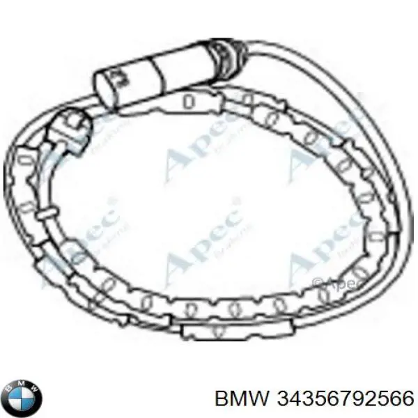Sensor de desgaste de pastillas de freno trasero 34356792566 BMW