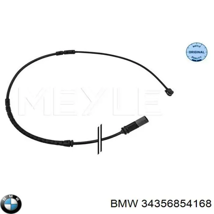 Sensor de desgaste de pastillas de freno trasero 34356854168 BMW
