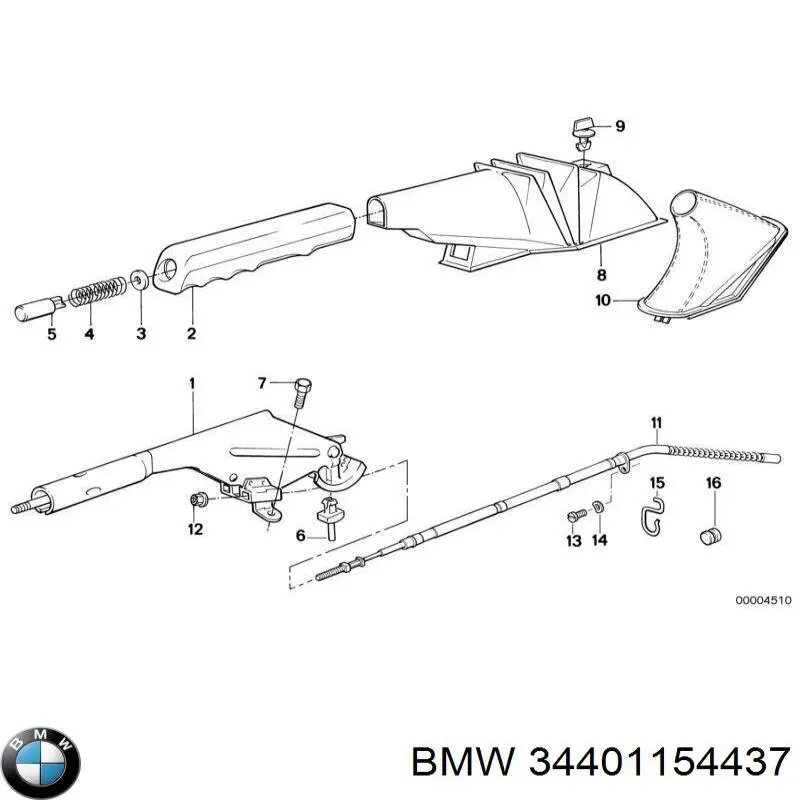 Cable de freno de mano delantero BMW 5 (E34)