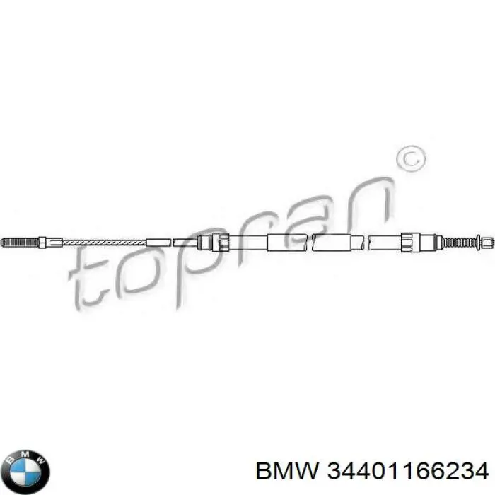 Comprar 34401166234 BMW Cable de freno de mano trasero izquierdo