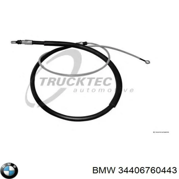 34406760443 BMW cable de freno de mano trasero derecho/izquierdo