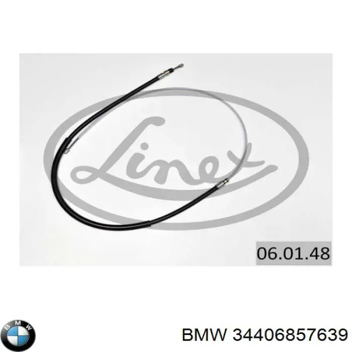 34406857639 BMW cable de freno de mano trasero derecho/izquierdo