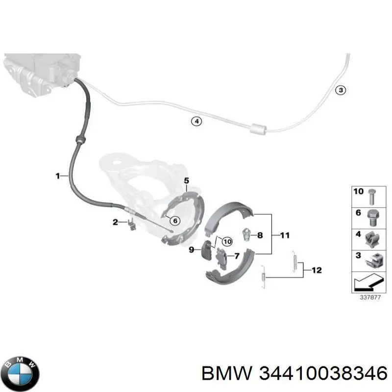 Kit de montaje de zapatas de freno traseras BMW 34410038346 precio, desde 8,00 EUR