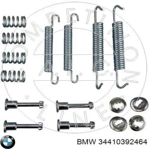 34410392464 BMW kit de montaje, zapatas de freno traseras