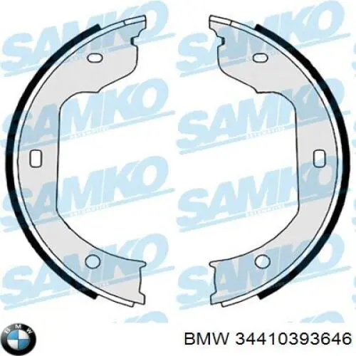 Juego de zapatas de frenos, freno de estacionamiento BMW 5 E39
