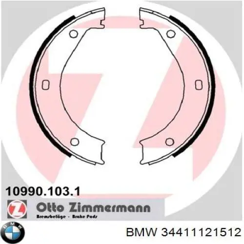 Juego de zapatas de frenos, freno de estacionamiento BMW 5 E28