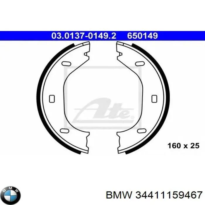 Zapatas de freno de tambor traseras BMW 34411159467 precio, desde 26,17 EUR