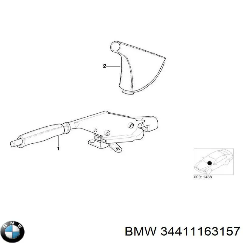 Palanca freno mano BMW 5 (E39)