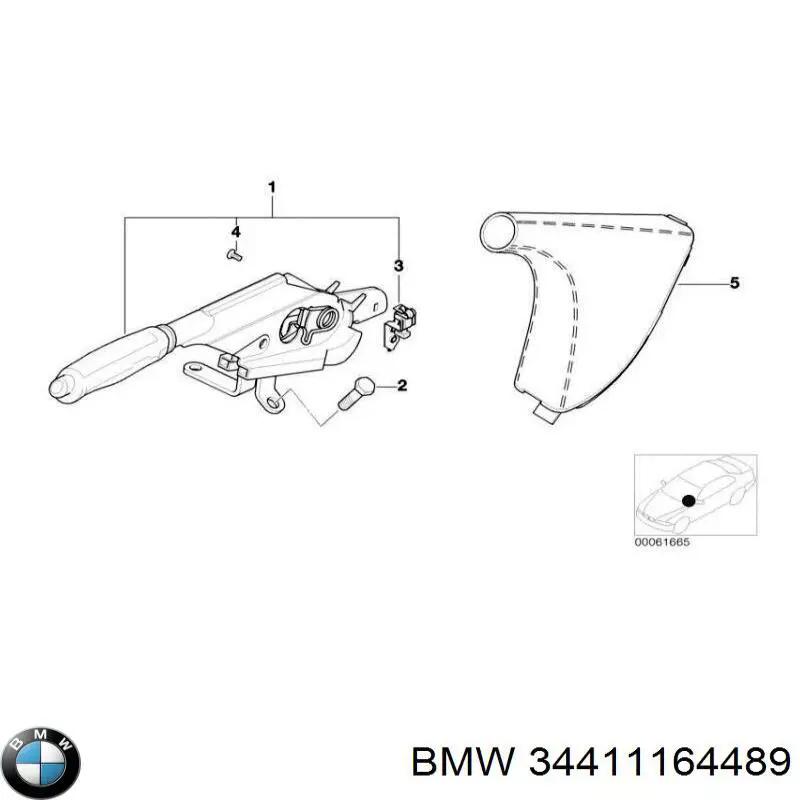 Palanca de freno de mano BMW 34411164489 precio, desde 84,22 EUR