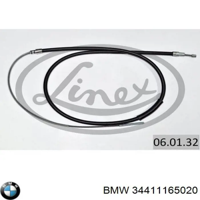 Cable de freno de mano trasero izquierdo BMW 34411165020