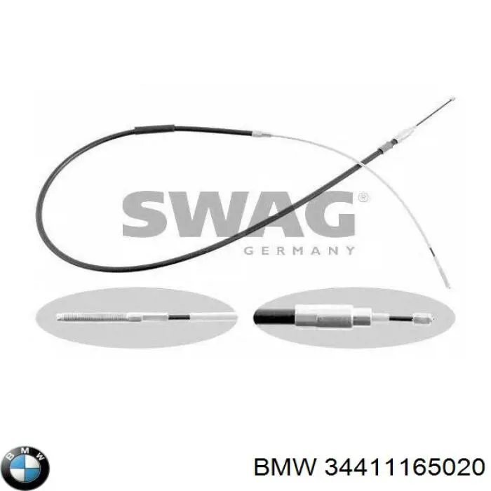 Cable de freno de mano trasero izquierdo BMW 34411165020 precio, desde 12,15 EUR