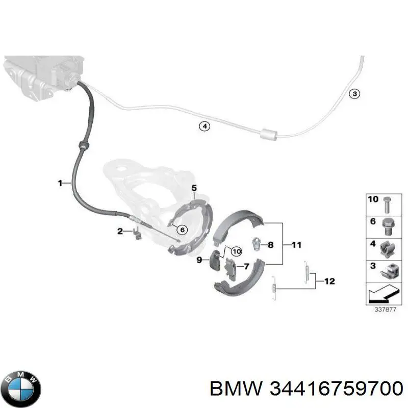 34416759700 BMW soporte de radiador inferior (panel de montaje para foco)