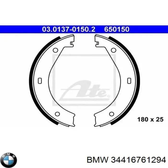 Juego de zapatas de frenos, freno de estacionamiento BMW 5 E28