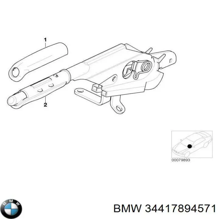 34412499097 BMW palanca freno mano