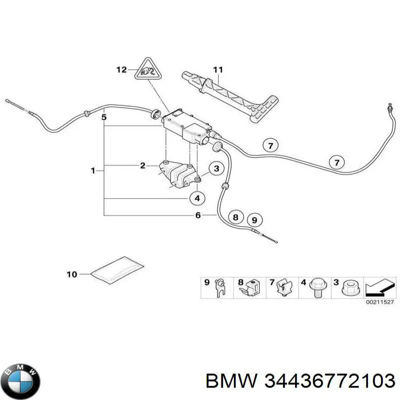 Cable de freno de mano trasero izquierdo para BMW X6 (E72)
