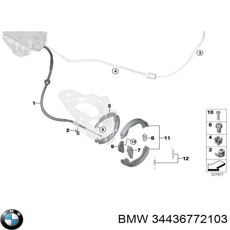 Cable de freno de mano trasero izquierdo BMW 34436772103 precio, desde 26,70 EUR