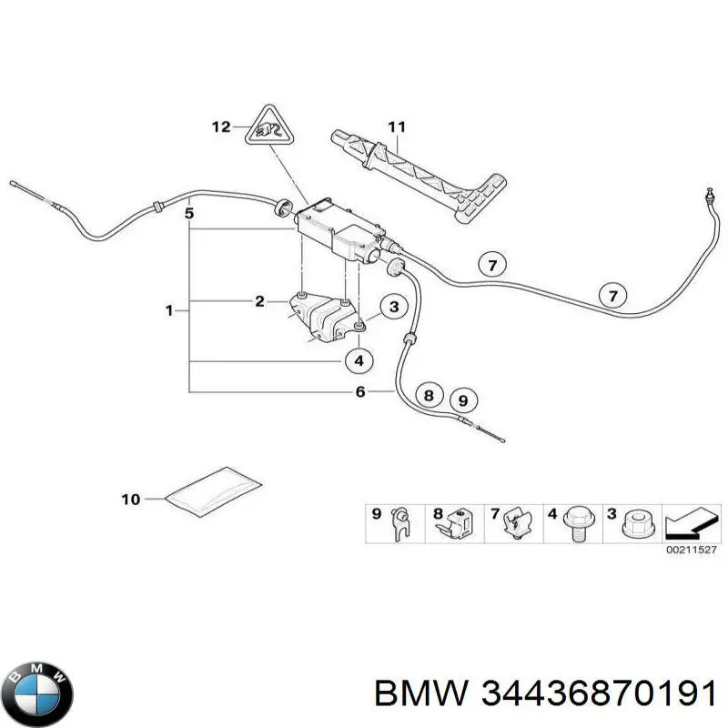 Comprar 34436870191 BMW Cable de freno de mano trasero izquierdo