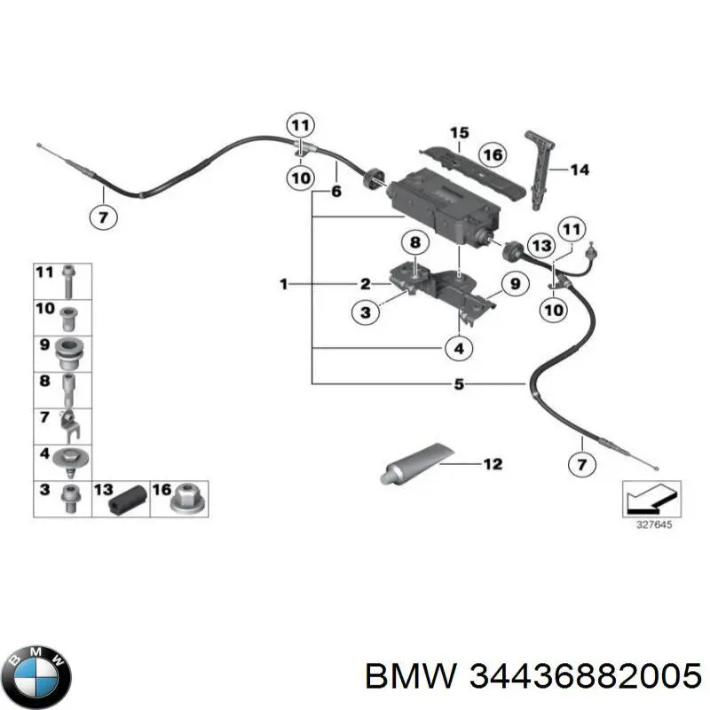 Accionamiento eléctrico del freno de mano BMW 34436882005 precio, desde 317,69 EUR