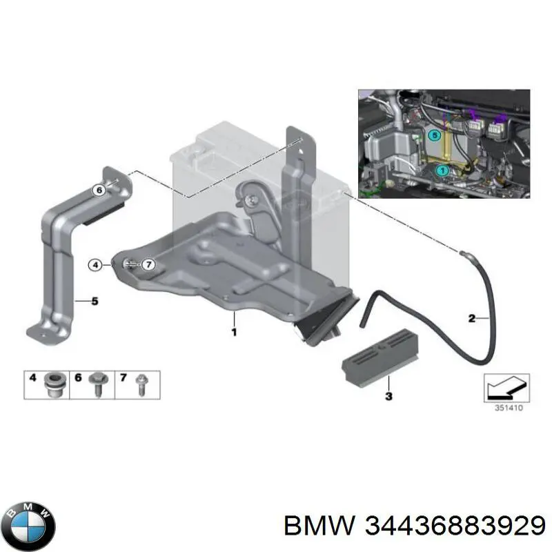 Comprar 34436797371 BMW Cable de freno de mano trasero izquierdo