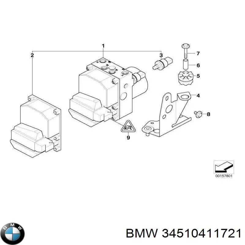 Sensor de la presión del líquido de freno BMW 34510411721