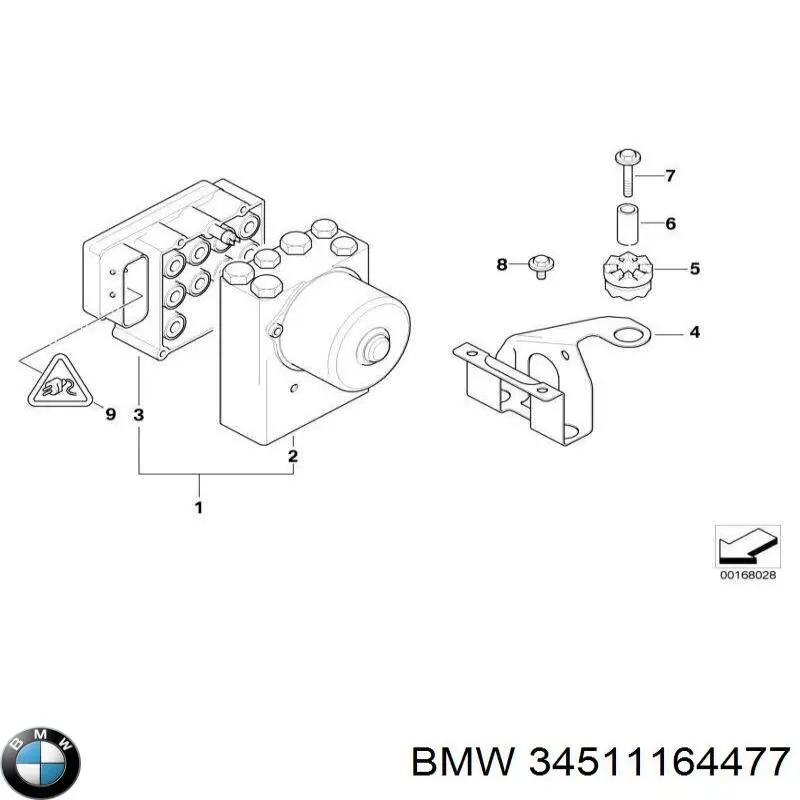 34511164477 BMW módulo hidráulico abs