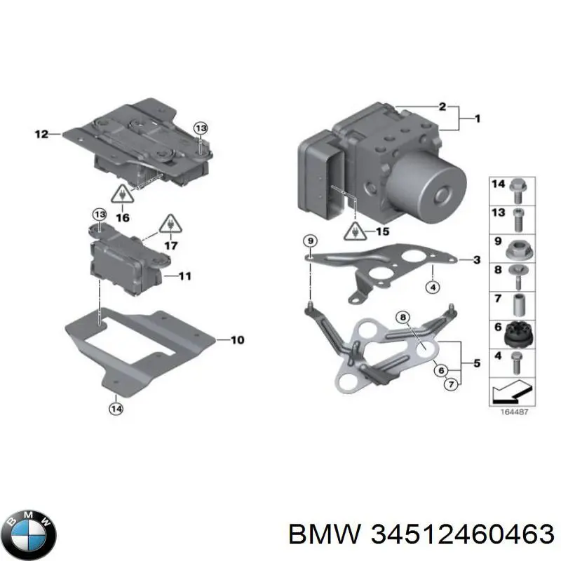 34512460463 BMW bomba abs de cilindro principal de freno