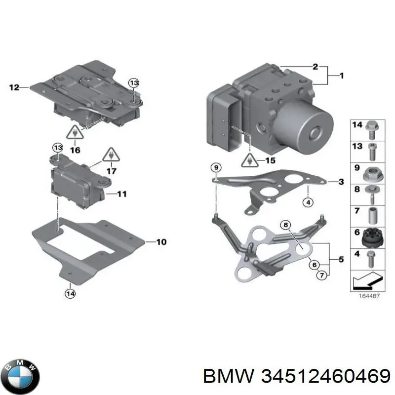 34512460469 BMW módulo hidráulico abs