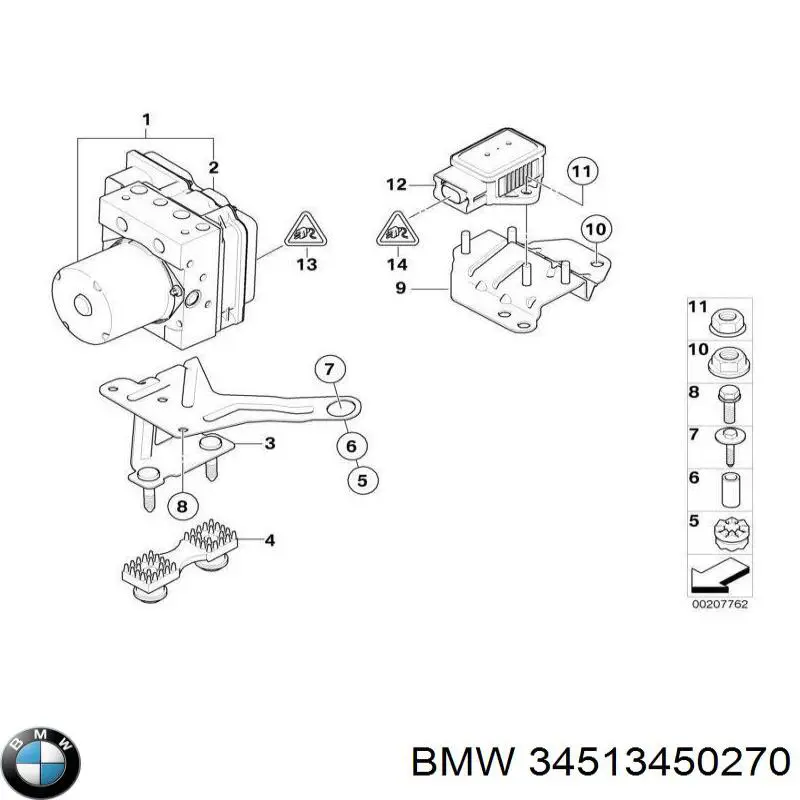 34513450608 BMW módulo hidráulico abs