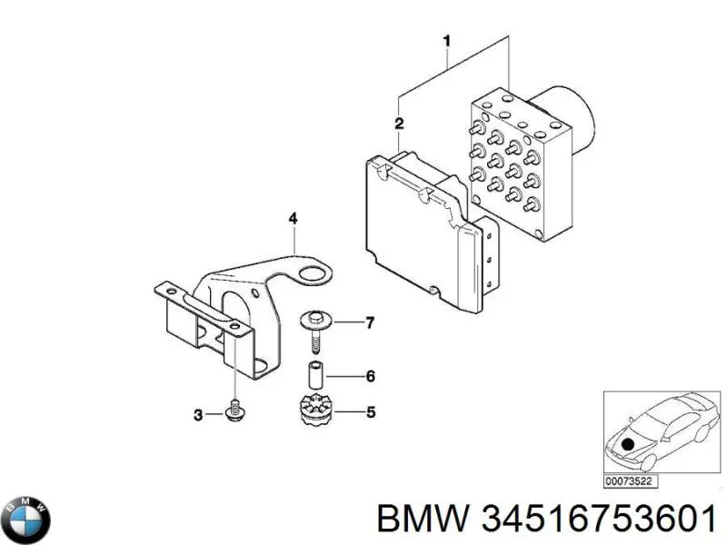Bloque hidráulico ABS BMW 34516753601 precio, desde 84,22 EUR