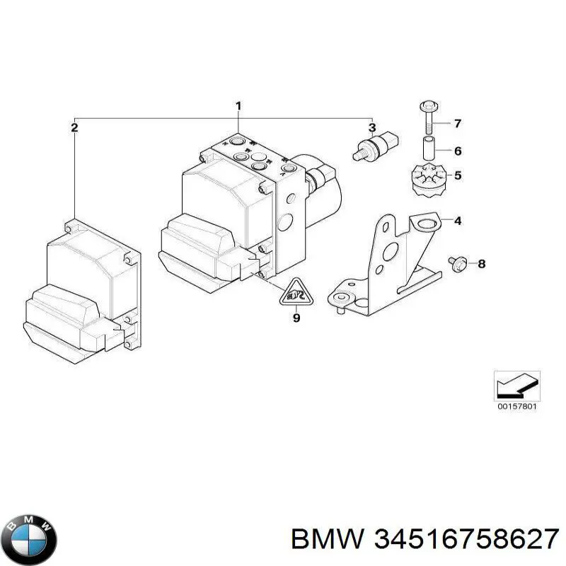 Módulo hidráulico ABS BMW 34516758627