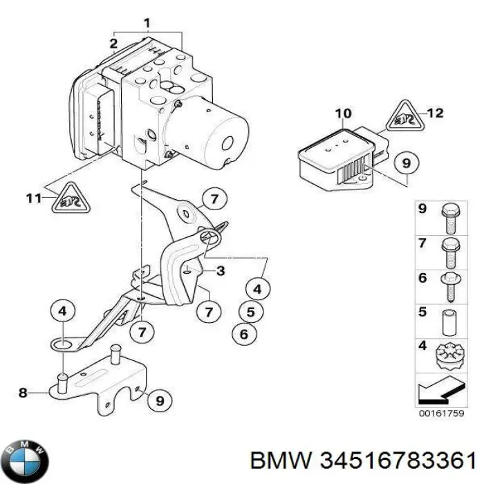34516784152 BMW módulo hidráulico abs