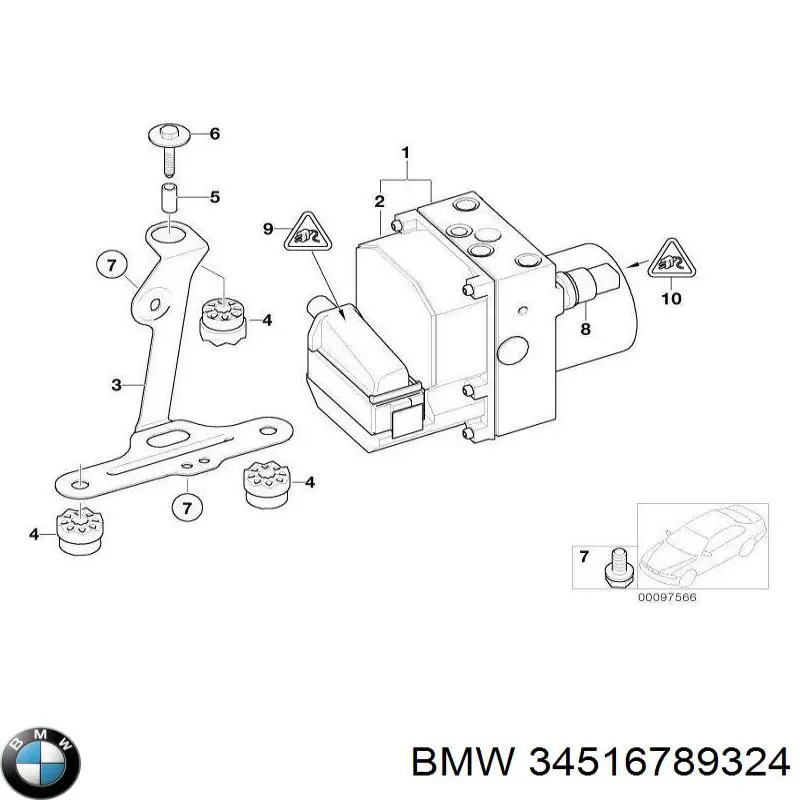 Módulo hidráulico ABS BMW 34516789324
