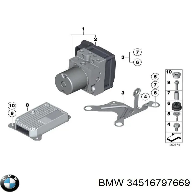 34516860165 BMW bomba abs de cilindro principal de freno