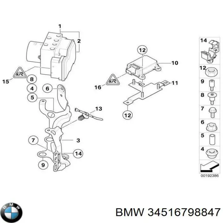 34516798847 BMW módulo hidráulico abs