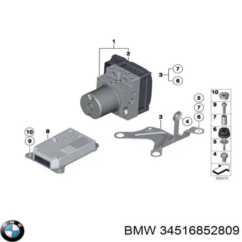 34516852809 BMW módulo hidráulico abs