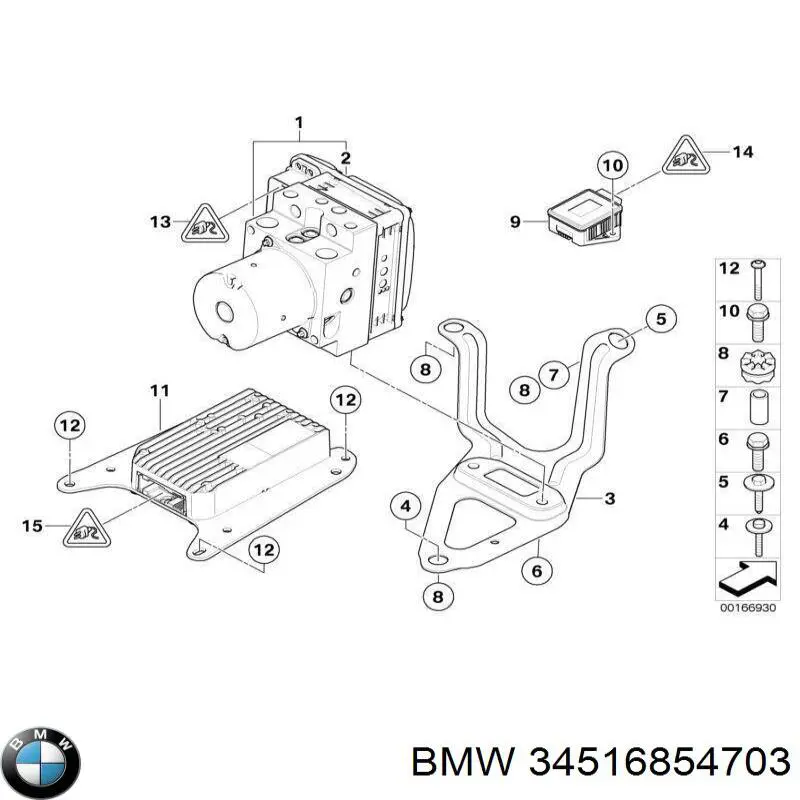 34516854703 BMW módulo hidráulico abs