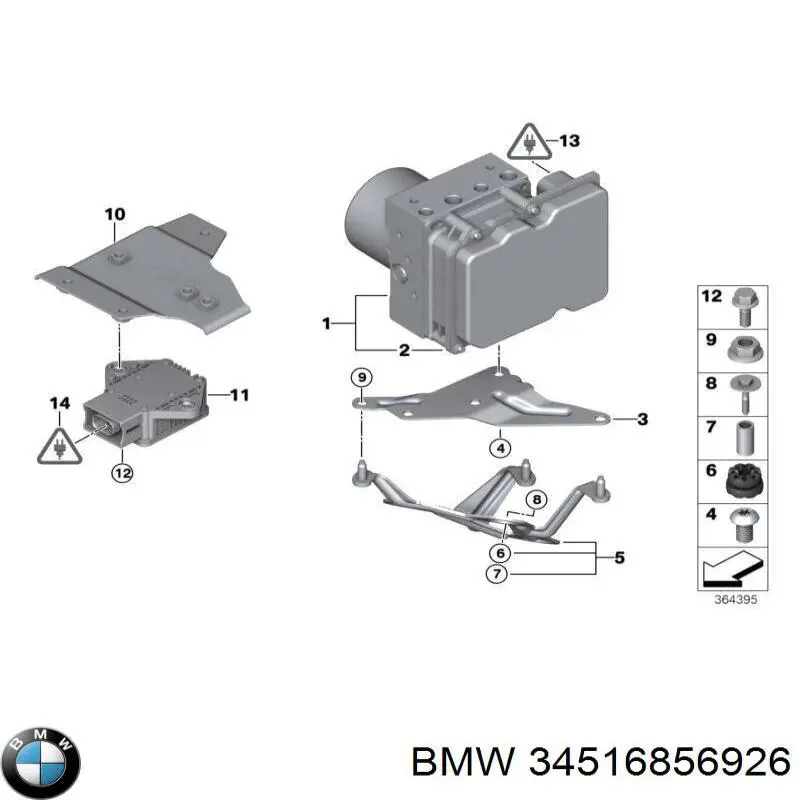 34516856926 BMW módulo hidráulico abs