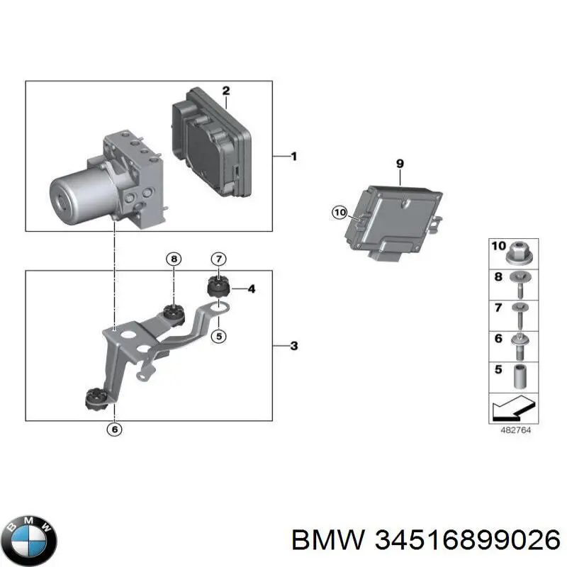 34515A36079 BMW Unidad de control ABS hidráulico