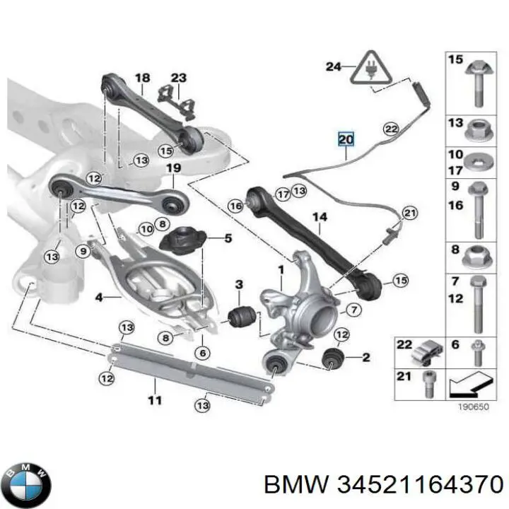 Comprar 34521164370 BMW Sensor ABS, rueda trasera