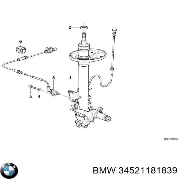 Sensor ABS 34521181839 BMW