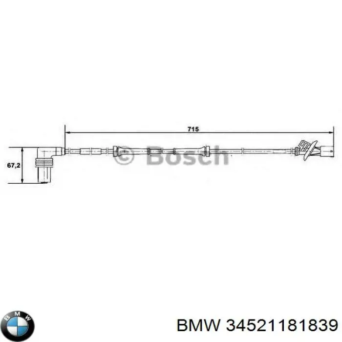 Sensor ABS de rueda delantera BMW 34521181839 precio, desde 63,45 EUR