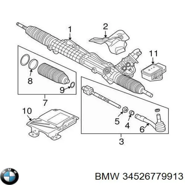 34526779913 BMW Sensor de aceleración longitudinal
