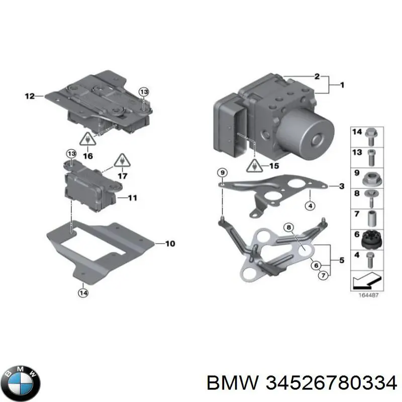 34526780334 BMW sensor de aceleracion longitudinal