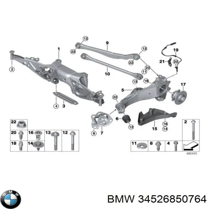 Sensor ABS trasero para BMW X1 (F48)