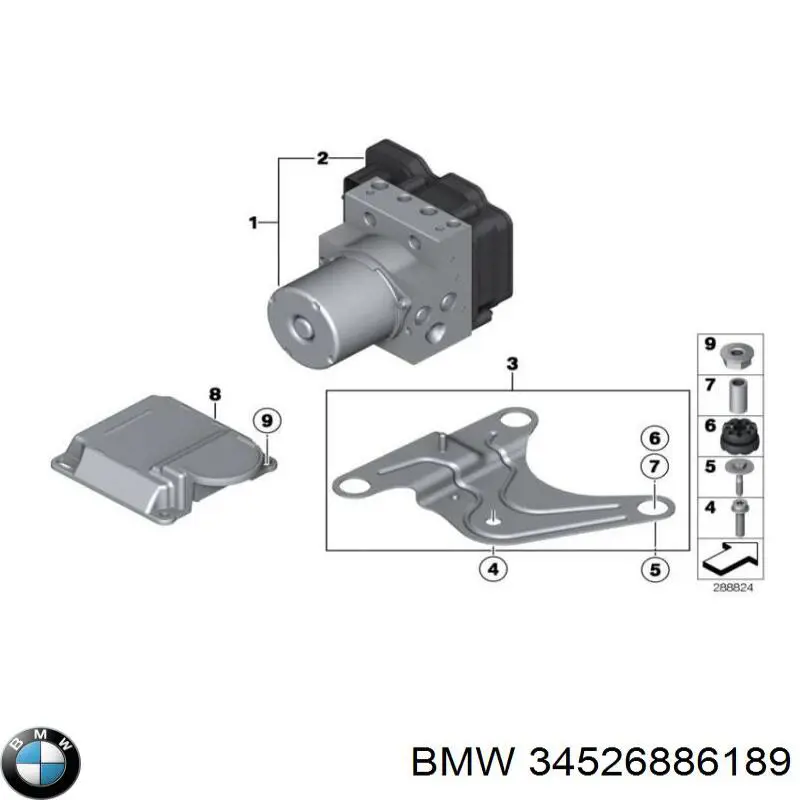34526886189 BMW Módulo de control de airbag