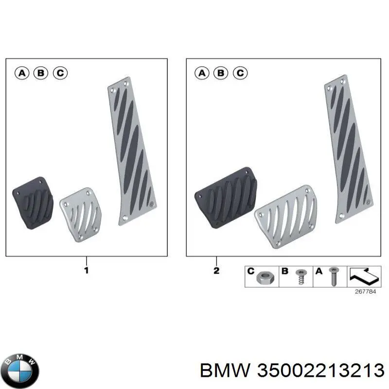 Revestimiento de pedal, juego 35002213213 BMW