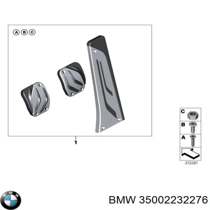 Juego de cubrepedales BMW 35002232276 precio, desde 35,85 EUR