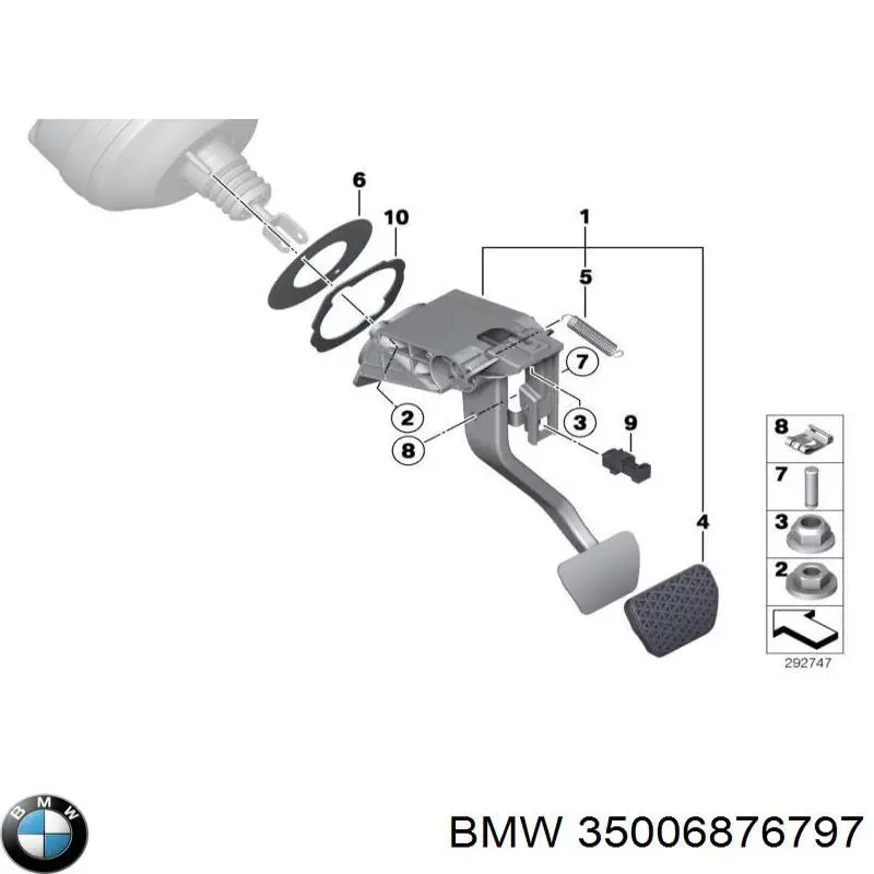 35006876797 BMW Pedal de freno