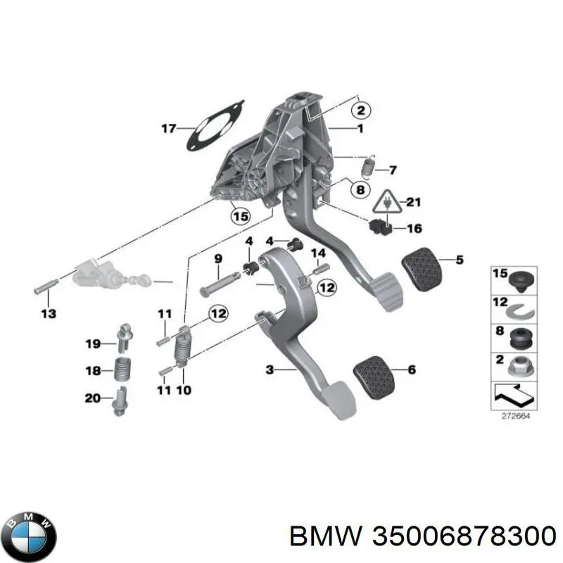 Pedal de embrague BMW 35006878300 precio, desde 70,53 EUR